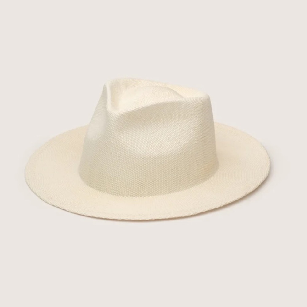 Will + Bear Calloway Bone | White Paper Straw Fedora Hat
